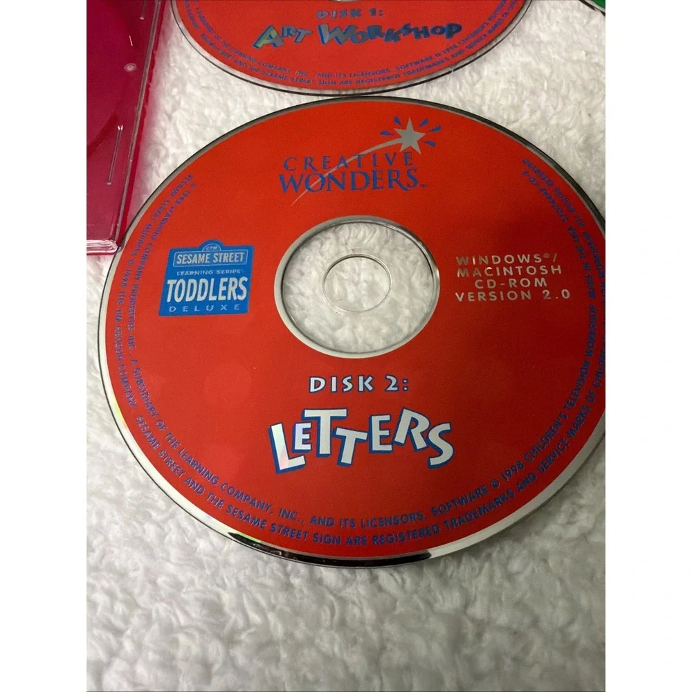 Sesame Street Elmo's Preschool & Toddlers Deluxe 4 PC CD ROM HTF Creative Wonder